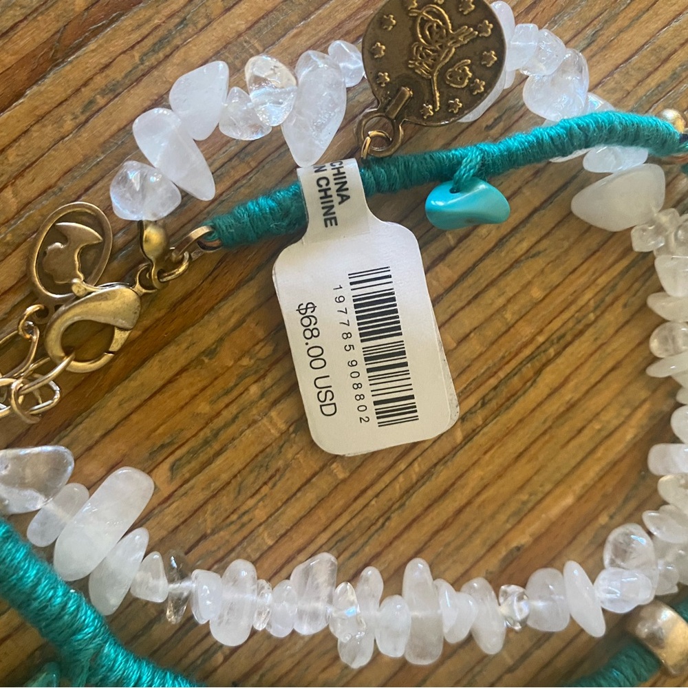 NWT Free People Ariana Ost Turquoise Anklet - Picture 10 of 12